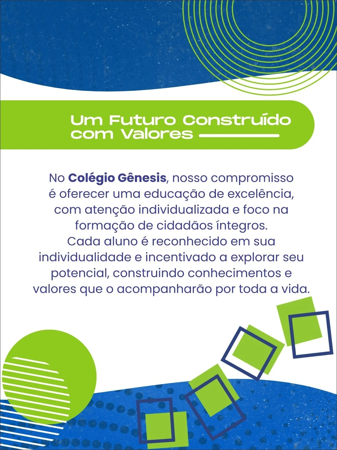 Arte do Colégio Gênesis: um futuro construído com valores